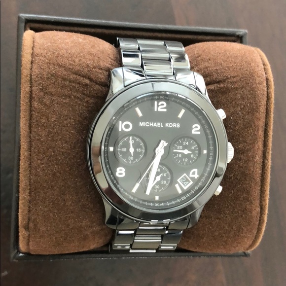 Michael Kors Mk562 Black Ceramic Runway 